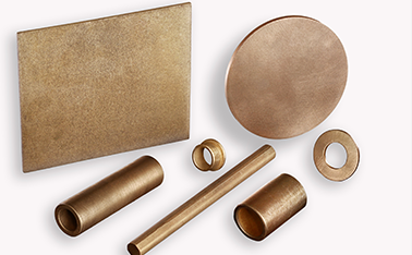 Sintered bronze bushings, bar stock and plate stock.