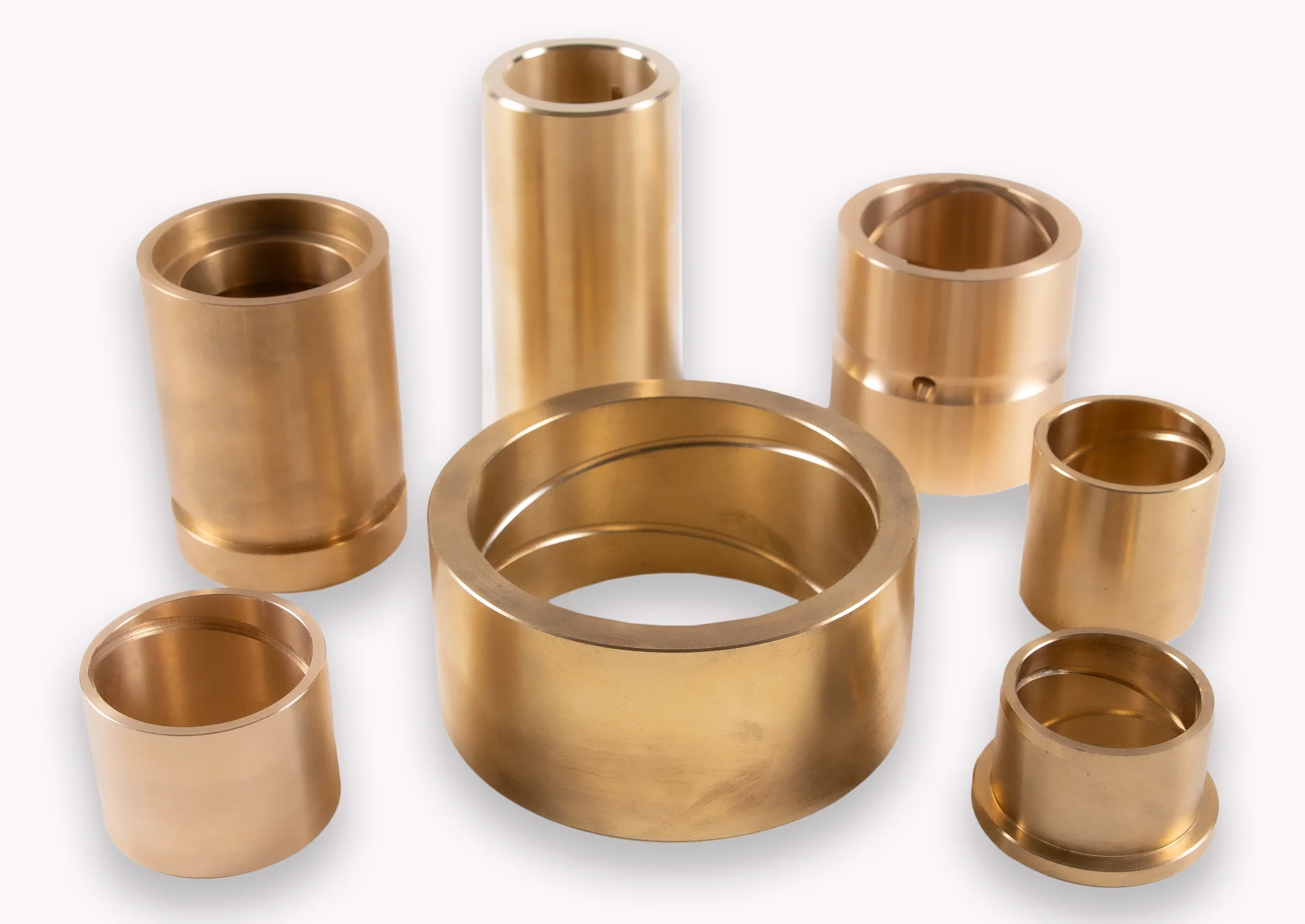 Custom-Machined Bronze Bushings